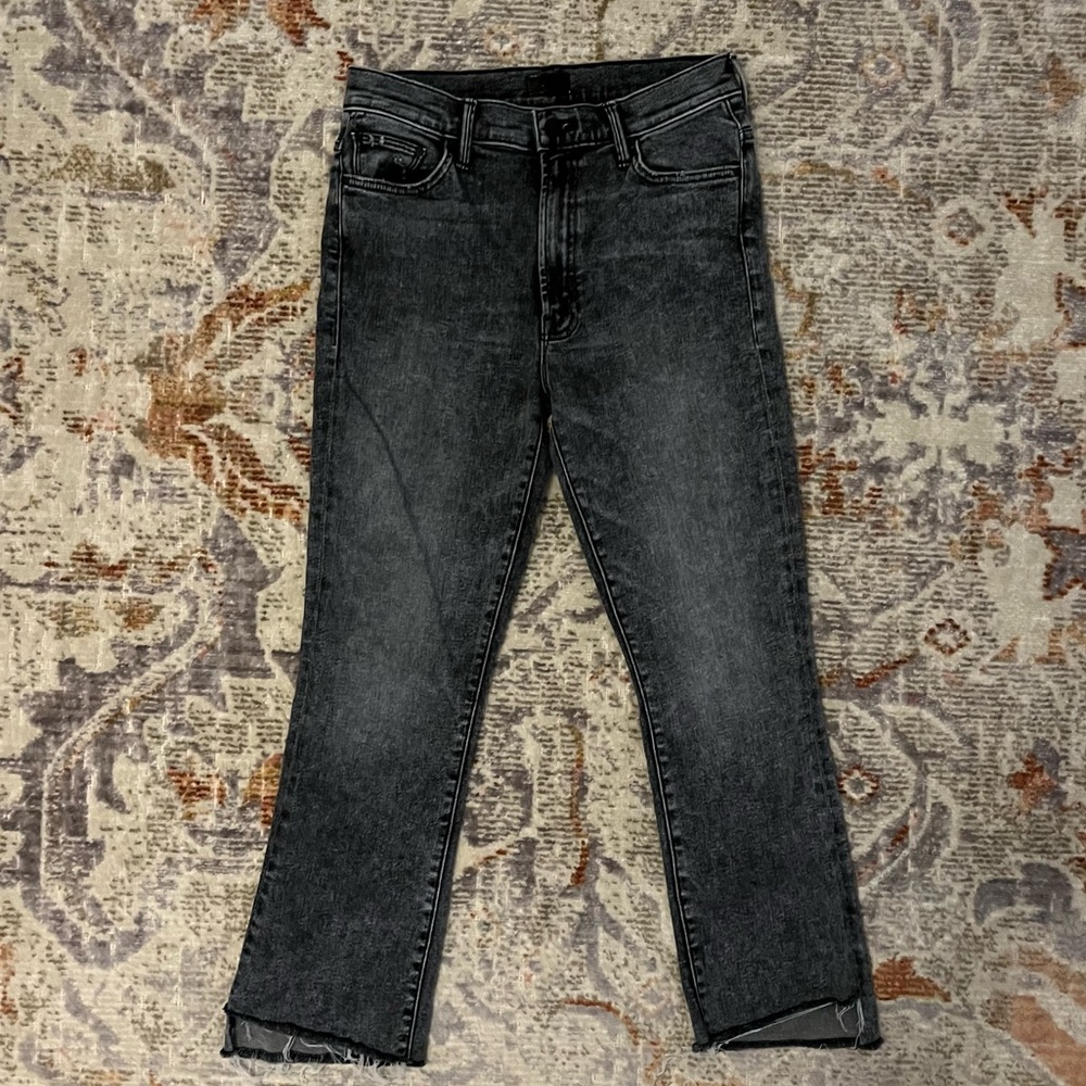 Mother The Insider Crop Fray Jean